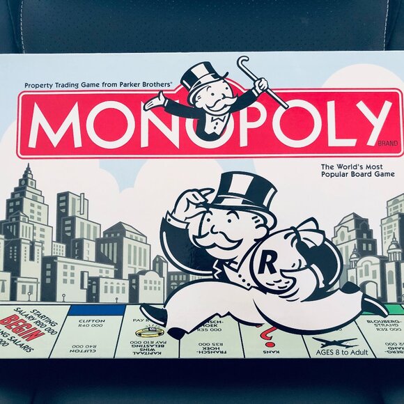 RARE 2004 Vintage Monopoly German English Edition New Open Box Money Bag Pawn - Picture 1 of 4